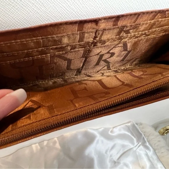 FURLA AUTHENTIC LONG BLUE ZIP AROUND WALLET - Picture 9 of 14